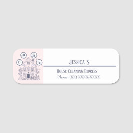 Etiqueta De Nome Expresso de Limpeza de Casa