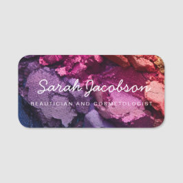 Etiqueta De Nome Eyeshadow Cosmetics Cosmetologist Beautician 