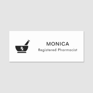 Etiqueta De Nome Farmacêutico de Logotipo Farmacêutico RX Nome de e