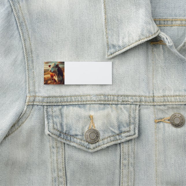 Etiqueta De Nome Fazenda branca-castanha Arte animal (In Situ)