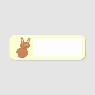 Etiqueta De Nome Felz pascoa Bunny