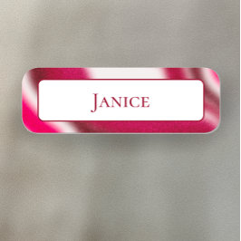 Etiqueta De Nome Férias de Natal Festivas, Legal Vermelho Moderno