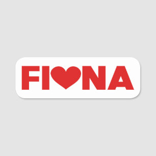 Etiqueta De Nome Fiona Love