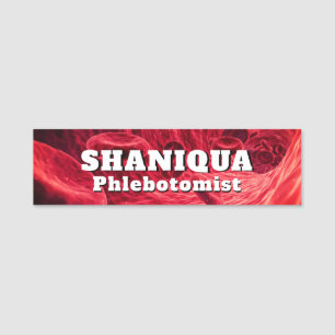 Etiqueta De Nome Flebotomista de Células do Sangue Vermelhas