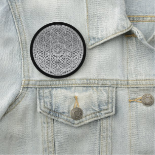 Etiqueta De Nome FLOR DA VIDA - Prata Medal
