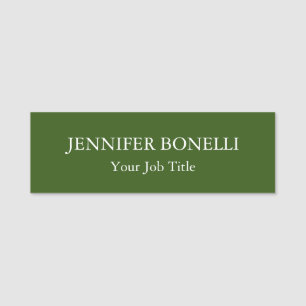 Etiqueta De Nome Floresta minimalista personalizada verde personali