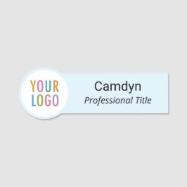 Etiqueta De Nome Forma redonda do logotipo da empresa Nametag no cí