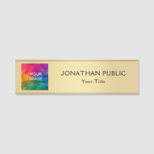 Etiqueta De Nome Foto Personalizada Ou Logotipo Aqui Membro Do Func