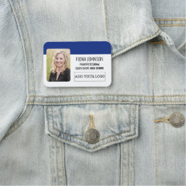 Etiqueta De Nome Foto simples do logotipo do funcionário