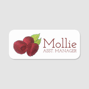 Etiqueta De Nome Framboesas Framboesas Berries Fruta De Berry