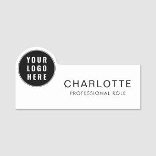 Etiqueta De Nome Função de Logotipo Profissional Moderno Personaliz