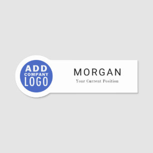 Etiqueta De Nome Funcionário da Empresa de Logotipo Comercial Perso
