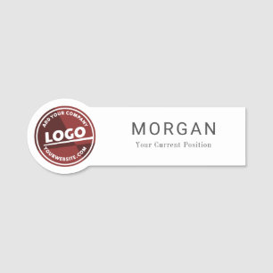 Etiqueta De Nome Funcionário da Empresa de Logotipo Comercial Perso