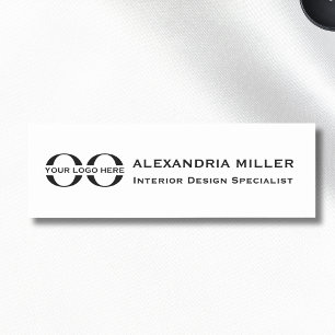 Etiqueta De Nome Funcionário de Logotipo da Empresa