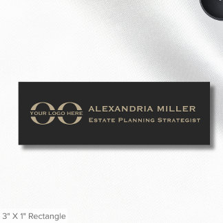 Etiqueta De Nome Funcionário de Logotipo Personalizado