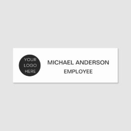Etiqueta De Nome Funcionário de Logotipo Personalizado