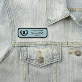 Etiqueta De Nome Funcionário do Funcionarios Farmacêutico Elegante 