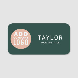 Etiqueta De Nome Funcionarios de logotipo comercial personalizado p