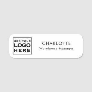 Etiqueta De Nome Funcionários personalizados para logotipos de negó