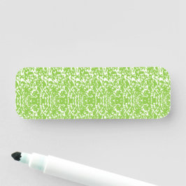 Etiqueta De Nome fundo abstrato verde e branco