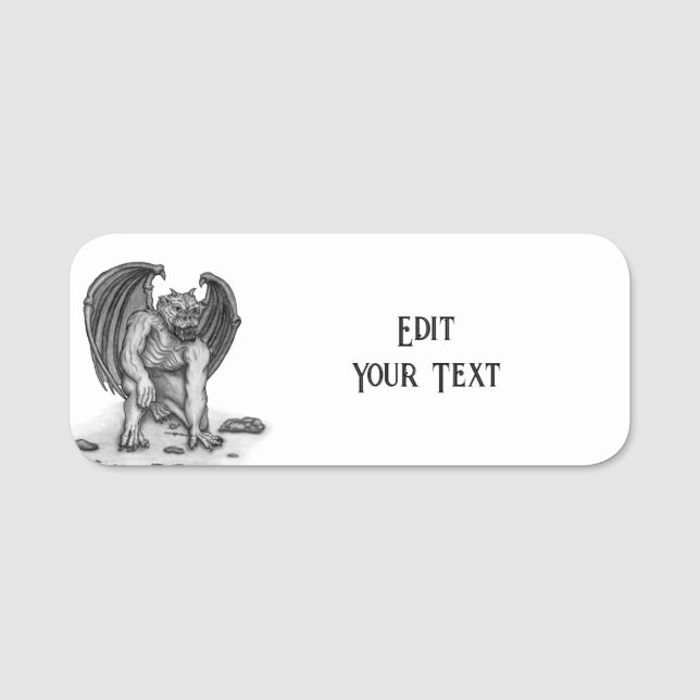 Etiqueta De Nome Golem Gargoyle (Frente)