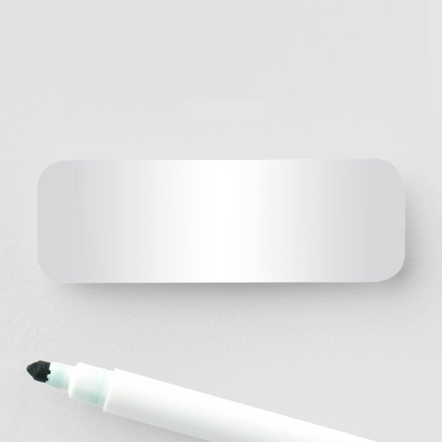 Etiqueta De Nome Gradiente Branco e Cinza Claro (In Situ)