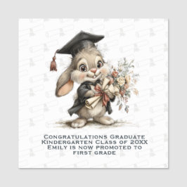 Etiqueta De Nome Graduation Bunny – Cute Diploma Pattern