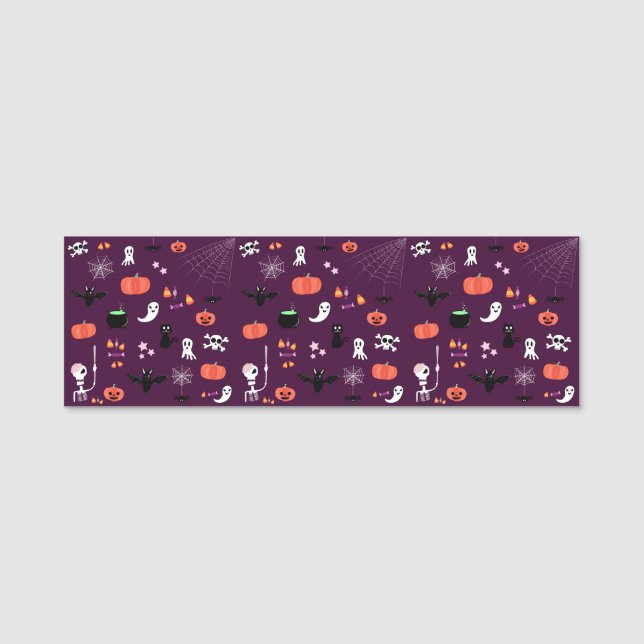 Etiqueta De Nome Halloween (Frente)