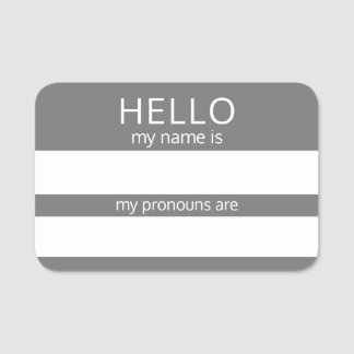 Etiqueta De Nome HELLO Personalizado Meu Nome Pronounes É Crachá