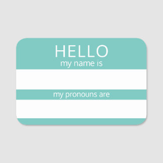 Etiqueta De Nome HELLO Personalizado Meu Nome Pronounes É Crachá