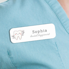 Etiqueta De Nome Higienista Dentária Fofa