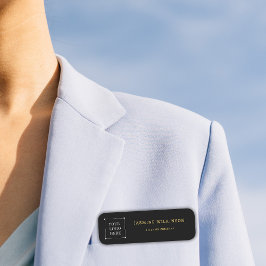 Etiqueta De Nome Ícones do logotipo ouro preto nas mídias sociais m