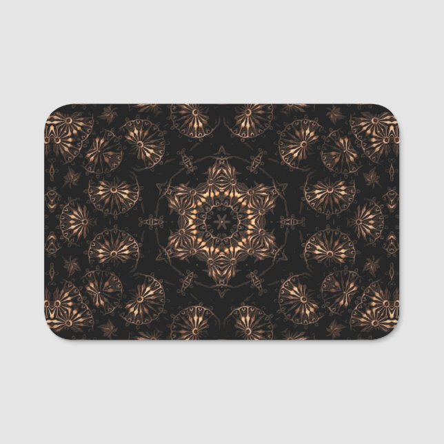 Etiqueta De Nome Idade do Bronze Mandala (Frente)