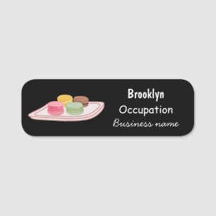 Etiqueta De Nome Ilustração de desenho de Macaron