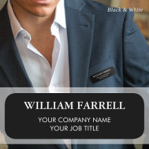 Ímã Corporativo Preto para Funcionário Personaliza