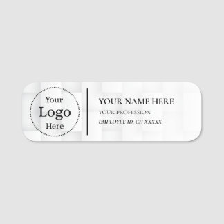 Etiqueta De Nome Ímã de Logotipo Simples Personalizado e Crachá de