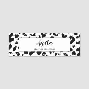 Etiqueta De Nome Impressão-leopardo personalizável