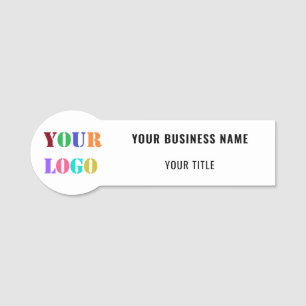 Etiqueta De Nome Informações sobre o logotipo da empresa personaliz