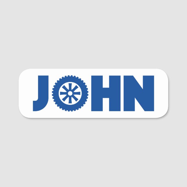 Etiqueta De Nome John Petrol Head (Frente)