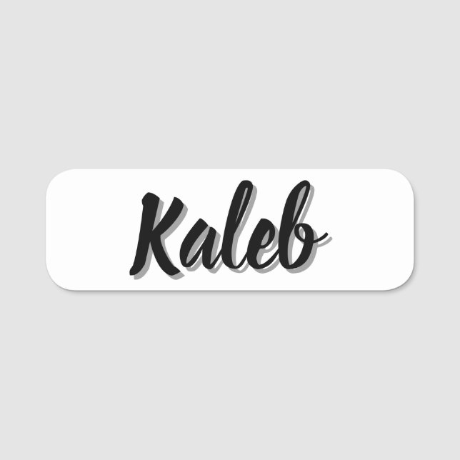 Etiqueta De Nome Kaleb Mens (Frente)