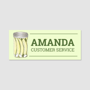 Etiqueta De Nome Kosher Dill Dill Sour Pickles Seletor em Casa