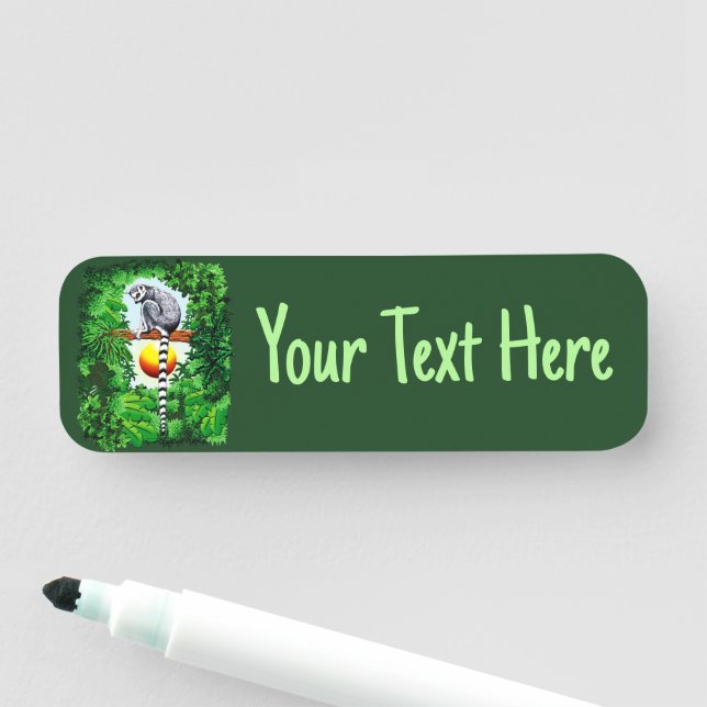 Etiqueta De Nome Limur de Madagáscar (In Situ)