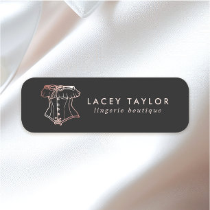 Etiqueta De Nome Lingerie do logotipo do Corset Vintage Boutique