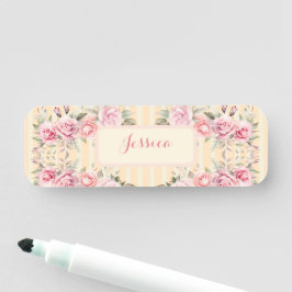 Etiqueta De Nome Lixado amarelo macio