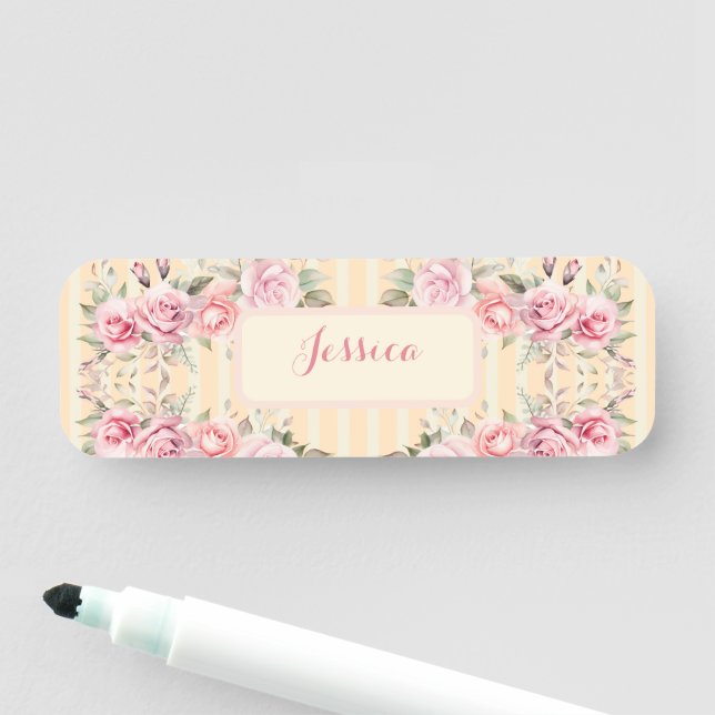 Etiqueta De Nome Lixado amarelo macio (In Situ)