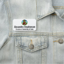 Logotipo clássico acima da empresa personalizada