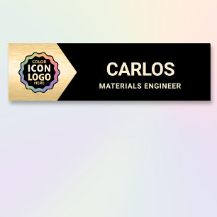 Etiqueta De Nome Logotipo Colorido Clássico Chevron ID Empresa Pret