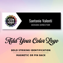 Logotipo Colorido Clássico Preto Branco Chevron Id