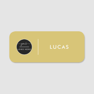 Etiqueta De Nome Logotipo comercial personalizado Básico Funcionari