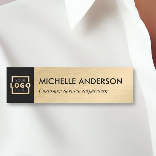 Etiqueta De Nome Logotipo comercial personalizado Funcionarios bási